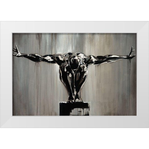 Edmunds, Sydney 24x17 White Modern Wood Framed Museum Art Print Titled - The Start to the Finish