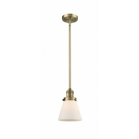 

Innovations Lighting 201S Small Cone Small Cone 1 Light 6 Wide Mini Pendant - White