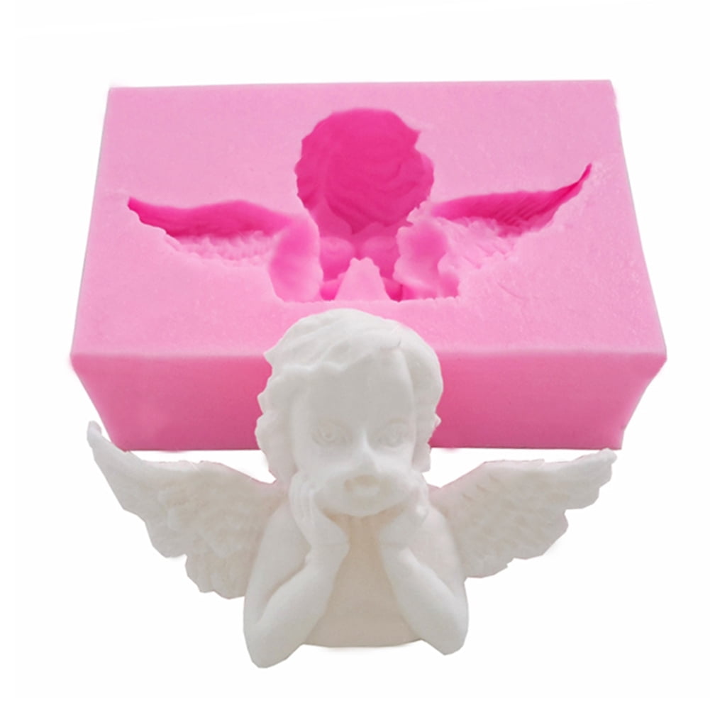 Peace Cross Angel Women Silicone Mold Cake Fondant Chocolate Candy Candle Tool