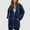 Navy, variant on BLTIBY Sherpa Jacket Women 2024 Casual Solid Colour Fashion Long Sleeve Drawstring Full Zip Padded Coats Fuzzy Fleece Hooded Outwears Khaki S