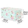 thumbnail image 6 of PiccoCasa Foldable Storage Basket Handle Fabric Box Closet, Light Blue Floral, Large, 6 of 7