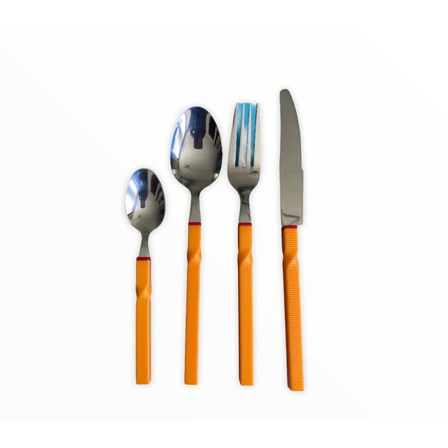 Set de 16 Cubiertos para mesa AJR Distinto Naranja