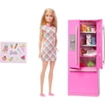 thumbnail image 5 of Barbie Doll & Kitchen Playset with Refrigerator & 10 Accessories Including Food Pieces, Plus Sticker Sheet, 5 of 5