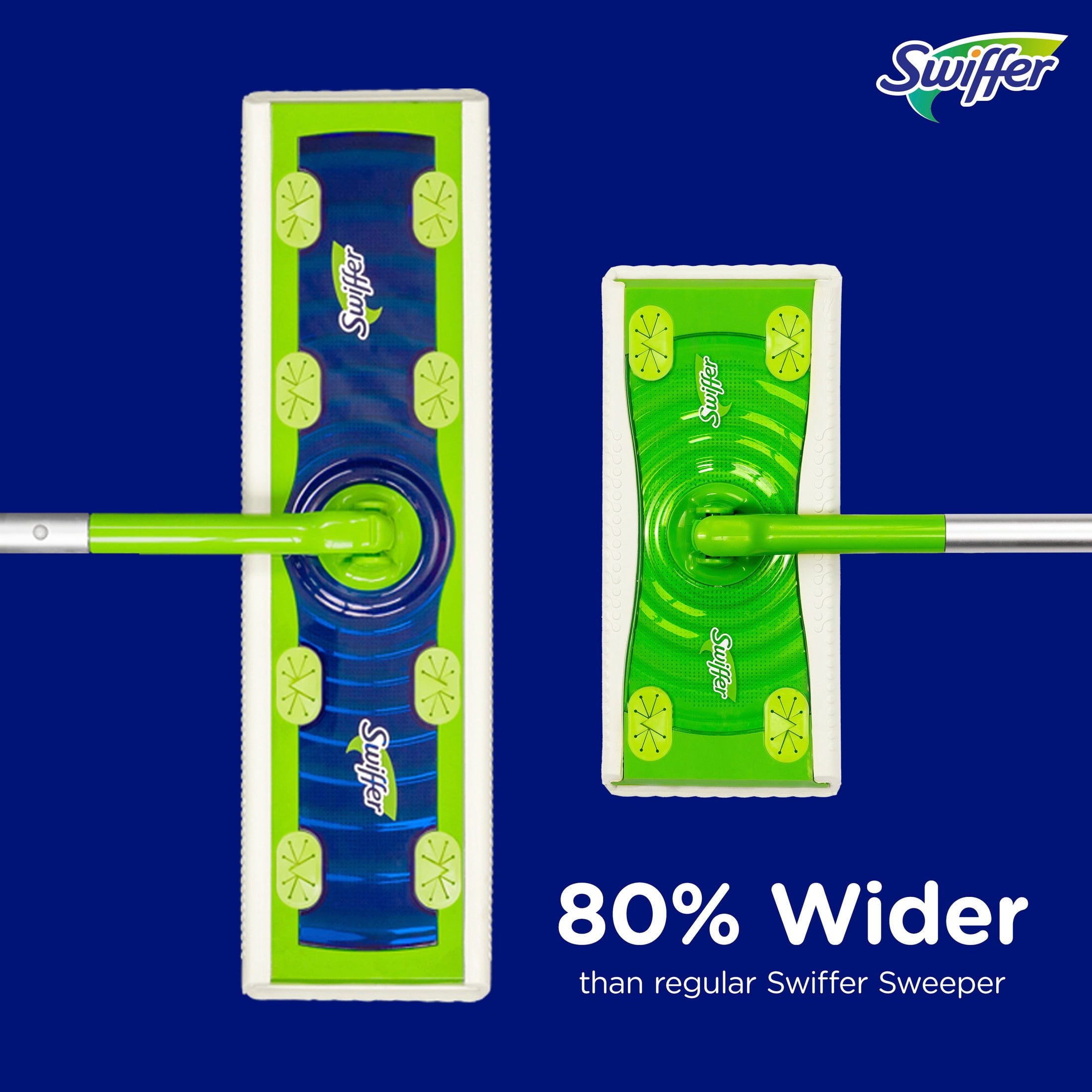 Swiffer Sweeper XL Kit with Dry & Wet Refills, Unscented, 1 Handle + 8 XL Dry pads & 2 XL Wet Pads