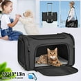 thumbnail image 4 of Extra Large Foldable Soft Sided Pet Backpack Carrier - for Dogs Cats, 25 Lbs Max Weight Capacity, Breathable Mesh, Adjustable Shoulder Straps, Portable Travel Pet Bag for Car Trips & Vet Visits, 4 of 11