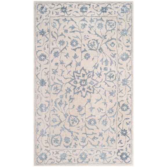 SAFAVIEH Glamour GLM515A Handmade Silver / Ivory Rug