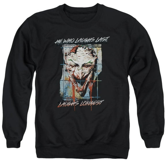 Batman Just For Laughs Adult Crewneck Sweatshirt Black