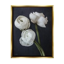 Stupell Industries Chic Ranunculus Flower Blossoms Modern Arrangement Photograph Metallic Gold Floating Framed Canvas Print Wall Art, Design by Jennifer Rigsby