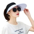 thumbnail image 2 of Sun Visor Hats Women Large Brim Summer UV Protection Beach Cap, 2 of 2