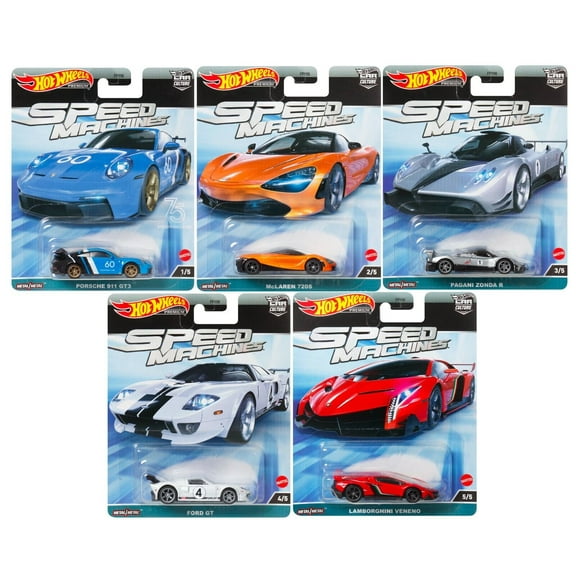 Hot Wheels Premium 2023 Car Culture "Speed Machines" Set of 5, 1/64 Diecast Car FPY86-959A
