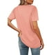 thumbnail image 3 of Manga corta Manga abullonada Cuello cuadrado Moda Casual Versátil Camiseta suelta Blusa, 3 of 6