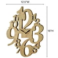 thumbnail image 3 of Gallimaufry Wall Clock Gold 12.5” x 1.5” x 16”, 3 of 4