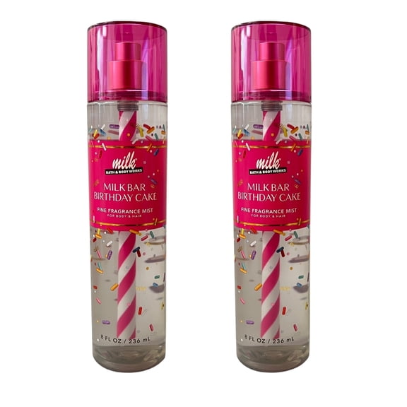 Bath & Body Works Milk Bar Birthday Cake Mist 8 fl oz 2 Pack