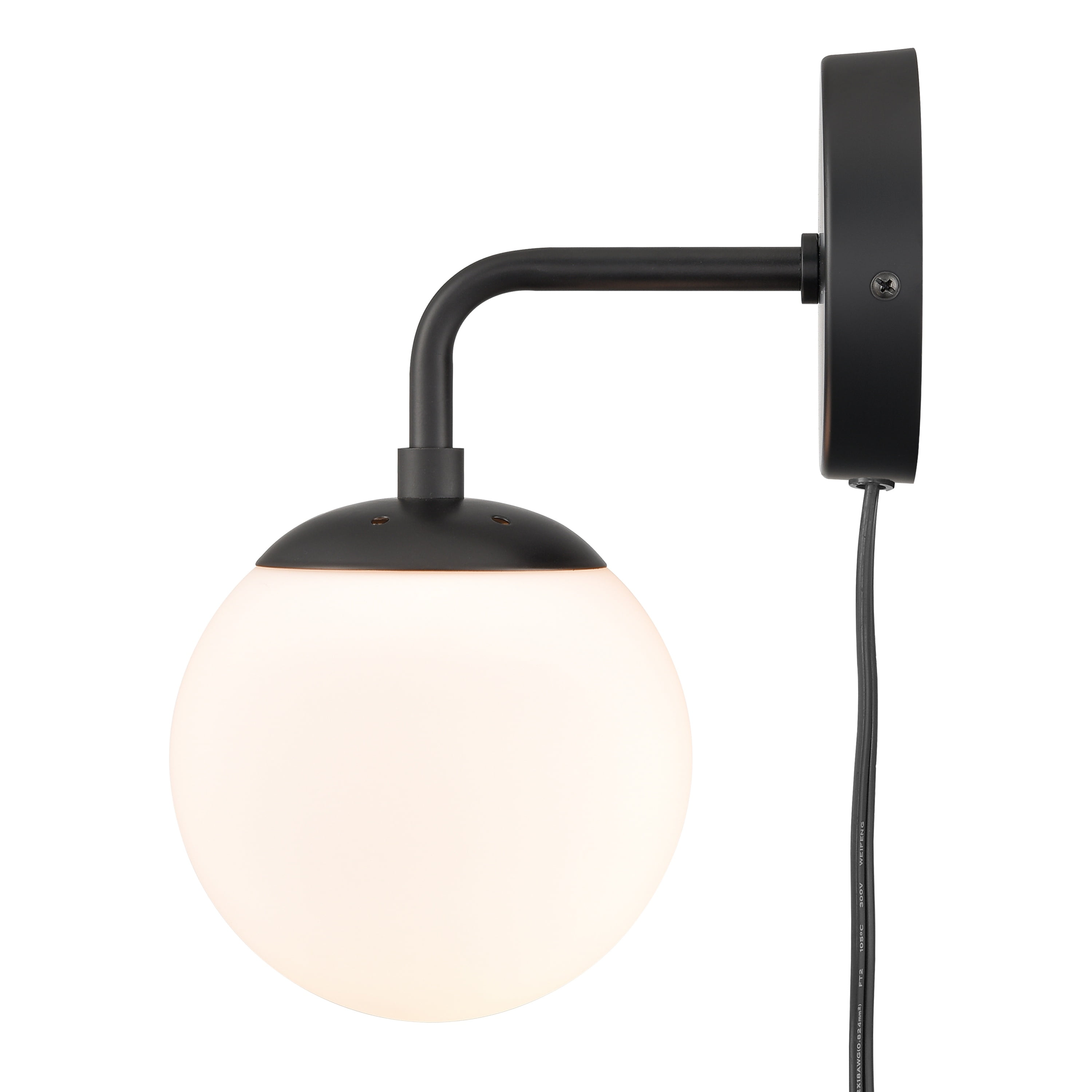 Light Society Greta Globe Plug-In Wall Sconce