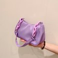 thumbnail image 3 of Bolso de hombro de cadena de nailon sólido para mujer a la moda (púrpura) Tmvgtek Para estrenar, 3 of 9