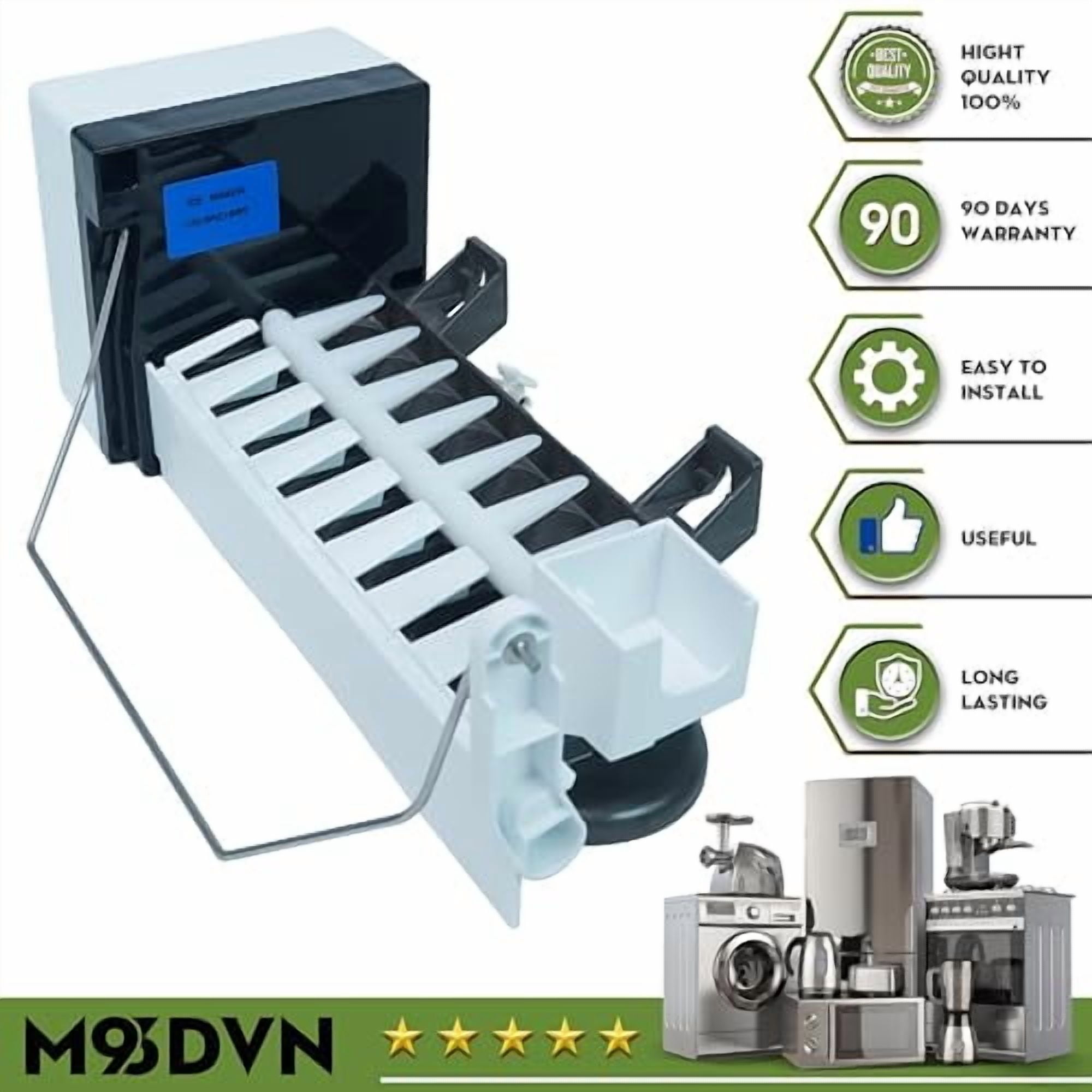 Ice Maker Replacement for Whirlpool WRS321SDHV01 WRS321SDHZ01 WRS321SDHZ04 WRS321SDHV04 WRS322FDAB00 WRS321SDHZ00 WRS321SDHW00 WRS321SDHW01 WRS321SDHW04 Refrigerator