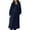 YPR1-Navy, variant on Meichang Women's Warm Robe Hooded Fleece Long Sleeve Winter Bathrobe Fluffy Fuzzy Kimono Robes Cozy Soft Pockets Housecoat with Belt And Pockets