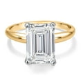 thumbnail image 2 of Gem Stone King 5.00 Ct IGI Certified Lab Grown Diamond Solitaire Engagement Ring for Women in Two Tone 14K Yellow and White Gold Ring | E-F Color | VS1-VS2 Clarity | Size 8, 2 of 6