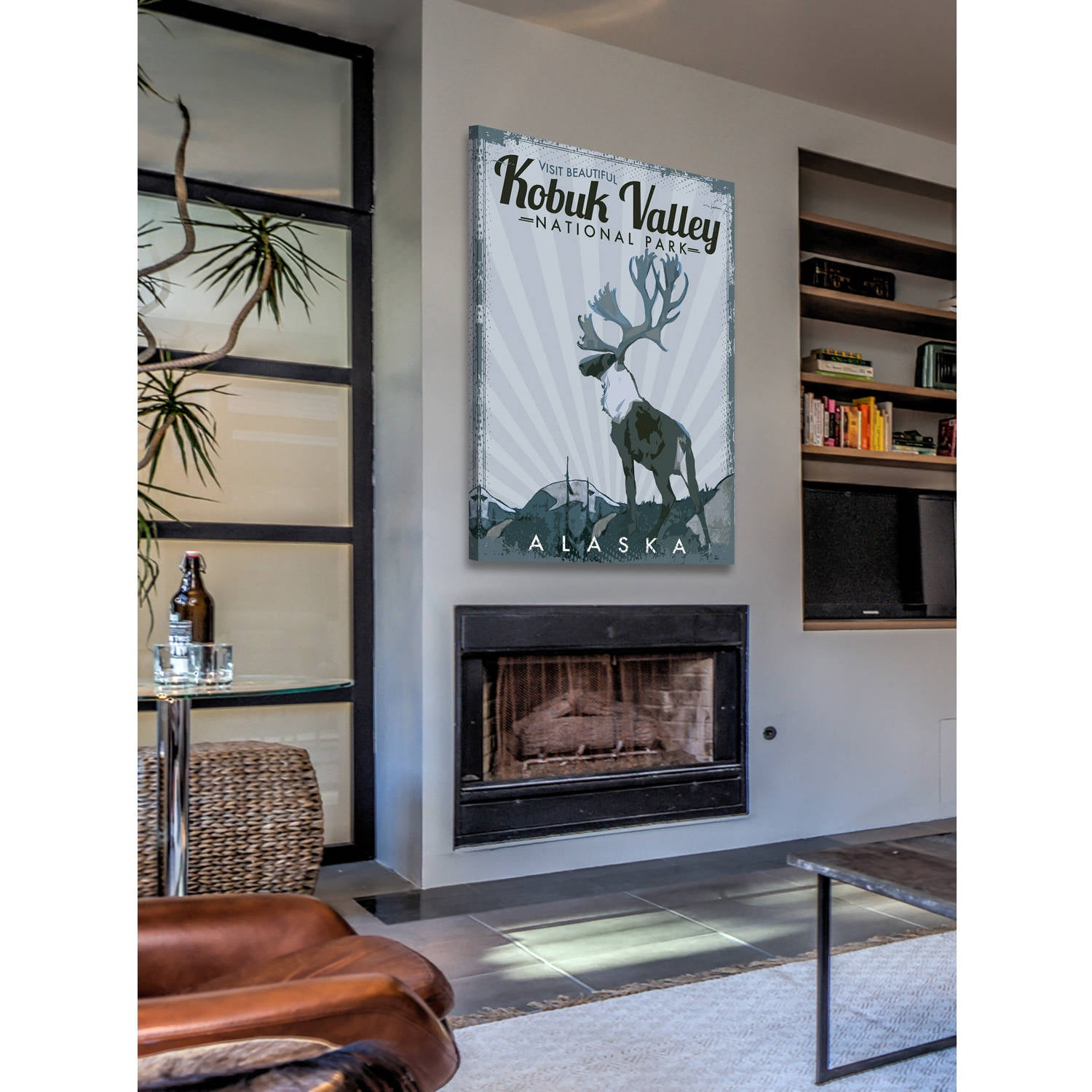 "Travel Alaska" Painting Print on Wrapped Canvas