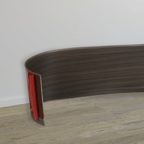 Uxcell Flexible Vinyl Baseboard Molding Trim, 4 Inch x 3 Feet Self-Adhesive Peel and Stick Molding Trim for Walls Floor, Black Walnut