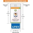 thumbnail image 2 of Oversized APRN Badge Buddy - Vertical Extra Large Badge Buddies for Advanced Practice Registered Nurses - 2 1/8 X 5 1/2 Role Identification Badge Backer Card - USA Printed by Specialist ID (Blue), 2 of 8