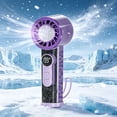 thumbnail image 6 of Handheld Ice Compress Fan Digital Display High Speed Cooling USB Rechargeable Fan, Strong Wind Instant Cooling LED Control, For Travel Outdoor Home Office Use, 6 of 6