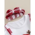 thumbnail image 6 of Bslissey Baby Girls Christmas Romper Long Sleeve Deer Embroidery Plaid Print Ruffled Bodysuit with Headband Newborn Infant Cute Casual Clothes 3M 6M 9M 12M 18M, 6 of 9