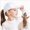 White, variant on KPOPLK Kids Active Ponytail Hat - Baseball Hat with Full Back Opening for Girls(2-8 Years,Pink)
