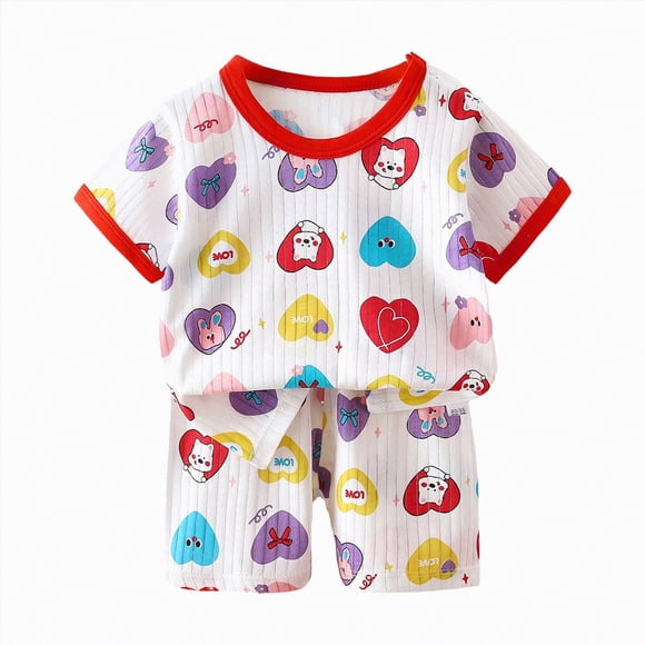 Curenmufel Pajamas Kids Pajama Set for Kid Baby Boy Girl Button-up Silk Pajama Sleepwear Nightwear Loungewear Clothes Set 18 24 Months (Light Pink,18-24 Months)
