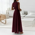thumbnail image 6 of Baqcunre Women's Summer Casual Sleeveless High Waist Long Dress Boho Dress Evening Dress Maxi Dress for Women Womens Dresses formal Dress New Years Eve Dress,Wine,Size M, 6 of 8