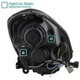thumbnail image 3 of LED Halo Projector Headlight In Matte Black Housing Clear Lens Made For And Compatible With 2005 - 2006 Infiniti G35 4r Sedan 05 06, 3 of 7