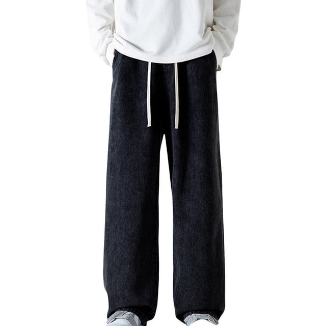 Pantalones de hombre, pantalones térmicos para hombre, pantalones de nieve, pantalones de invierno con forro polar cálido, pantalones vaqueros térmicos de felpa con pierna recta.