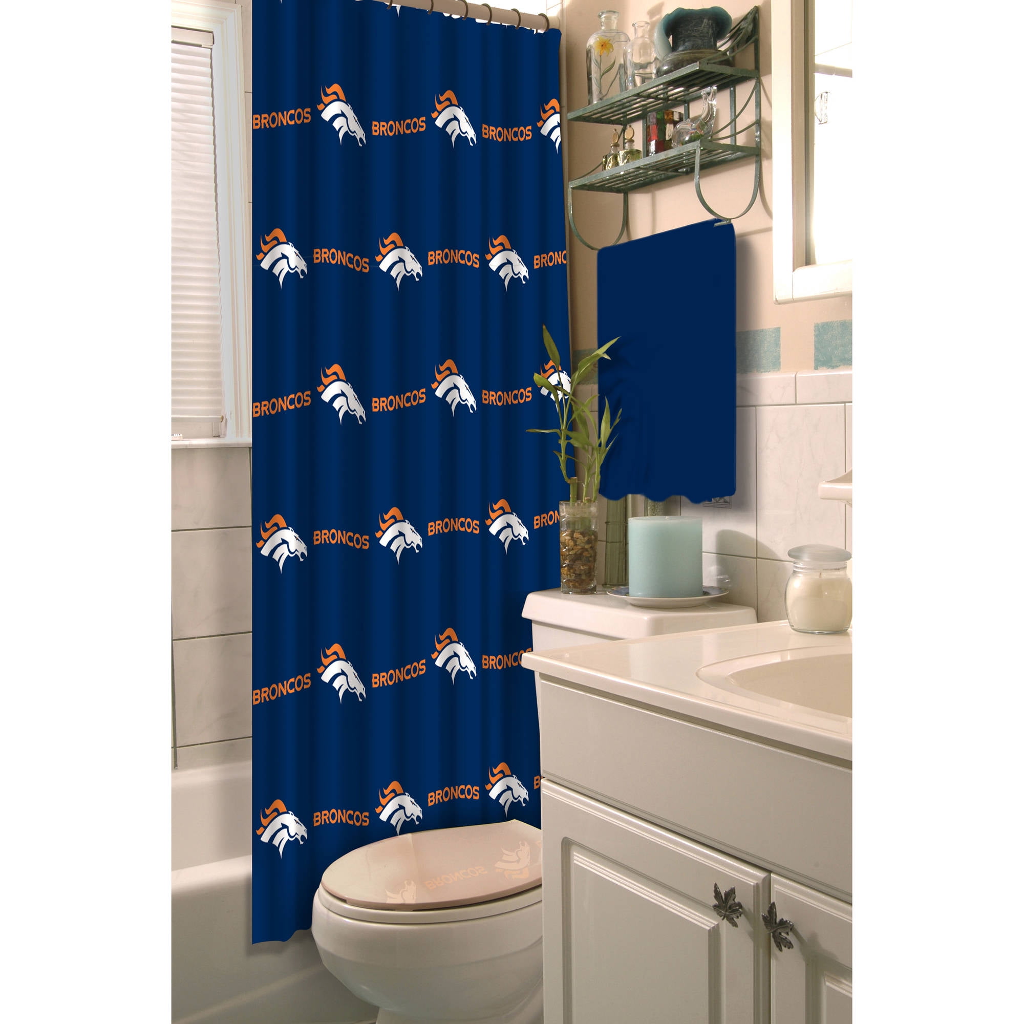 Nfl Denver Broncos Shower Curtain 1 Each Walmart Com