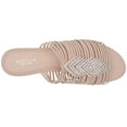 thumbnail image 4 of Cecelia New York  Darleen Slide Sandal Nude/Gold Stone Slip On Caged Mule Flat (6.5, Nude/Gold Stone), 4 of 6