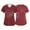 Deep Red-C#50317MM, variant on AHMOMEI S-5XL Plus Size 250 Anniversary USA Scrub Tops for Women Independence Day Nurses Working Uniforms with Pocket Royal Blue M
