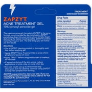 Zapzyt Acne Treatment Gel, Maximum Strength 10 Percent Benzoyl Peroxide, 1 oz