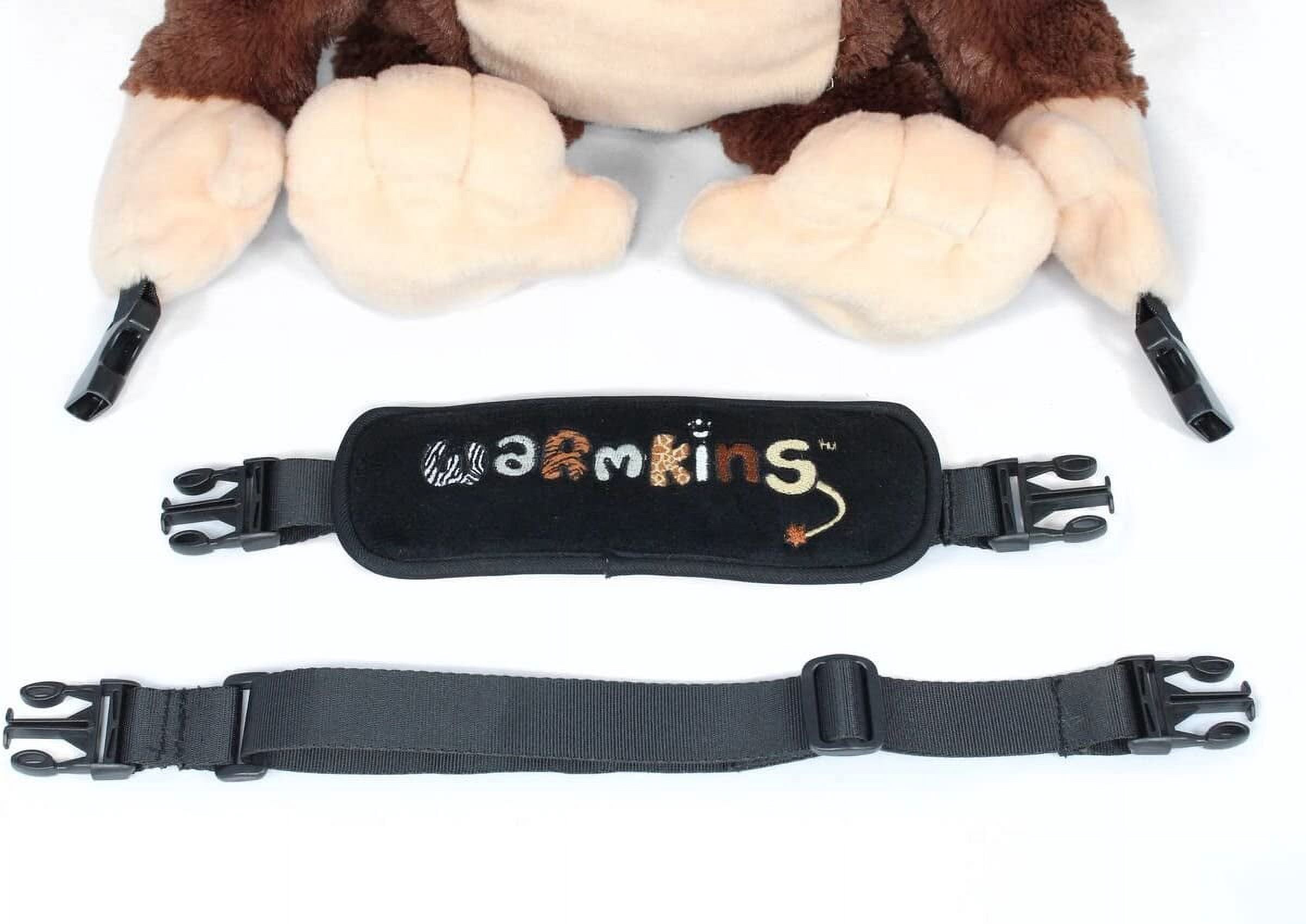 Hugo Warmkins Original 18" Weighted Sensory Plush Monkey,Therapeutic,Calming,Comforting.Hot/Cold,Microwavable,Doubles as Backpack and Storage.Removable, Adjustable Straps & Reversible Paws