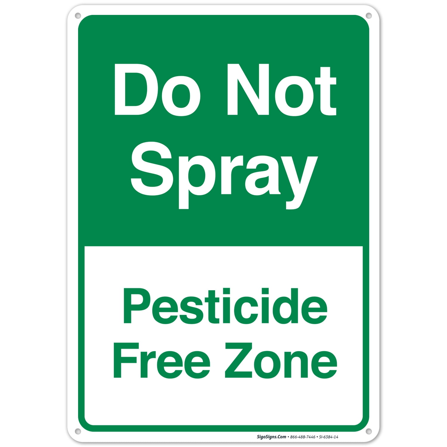 Do Not Spray Sign,