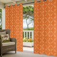 thumbnail image 3 of Orange Morocco Outdoor Curtains for Patio Waterproof,Windproof Privacy Curtains with Weighted Bottom,Geometric Leaf Diamond Lattice Abstract Outside Drapes for Picnic Garage Yard 54"x95" 2 Panel, 3 of 8