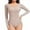 Beige, variant on Viluyesy Womens Shapewear, Tummy Control Tight Fit Long Sleeve Scoop Neck Bodysuit White S