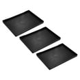 thumbnail image 1 of Uxcell 6" x 9" Pequeña Bandeja Mini Negra Plástica Rectangular Bandejas de Servicio de Madera Negra 3Pack, 1 of 6