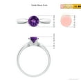 thumbnail image 4 of ANGARA Natural 0.8 Ct. Amethyst Solitaire Ring in 14K White Gold for Women (Ring Size: 11.5), 4 of 9