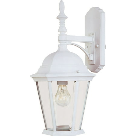

Wall Sconces 1 Light Bulb Fixture With White Finish Die Cast Aluminum Material Medium Bulbs 10 inch 100 Watts