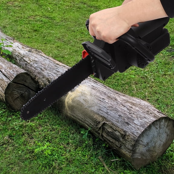 ToppiJoy 10 Inch Cordless Chainsaw, Guide Board Electric Chainsaw with Battery and Charger, Powerful Handheld Chain Saws with Carrying Case for Gardens, Parks, Farms, Orchards