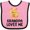 Pink and Black, variant on Inktastic Bees-moon Grandpa Loves Me Boys or Girls Baby Bib