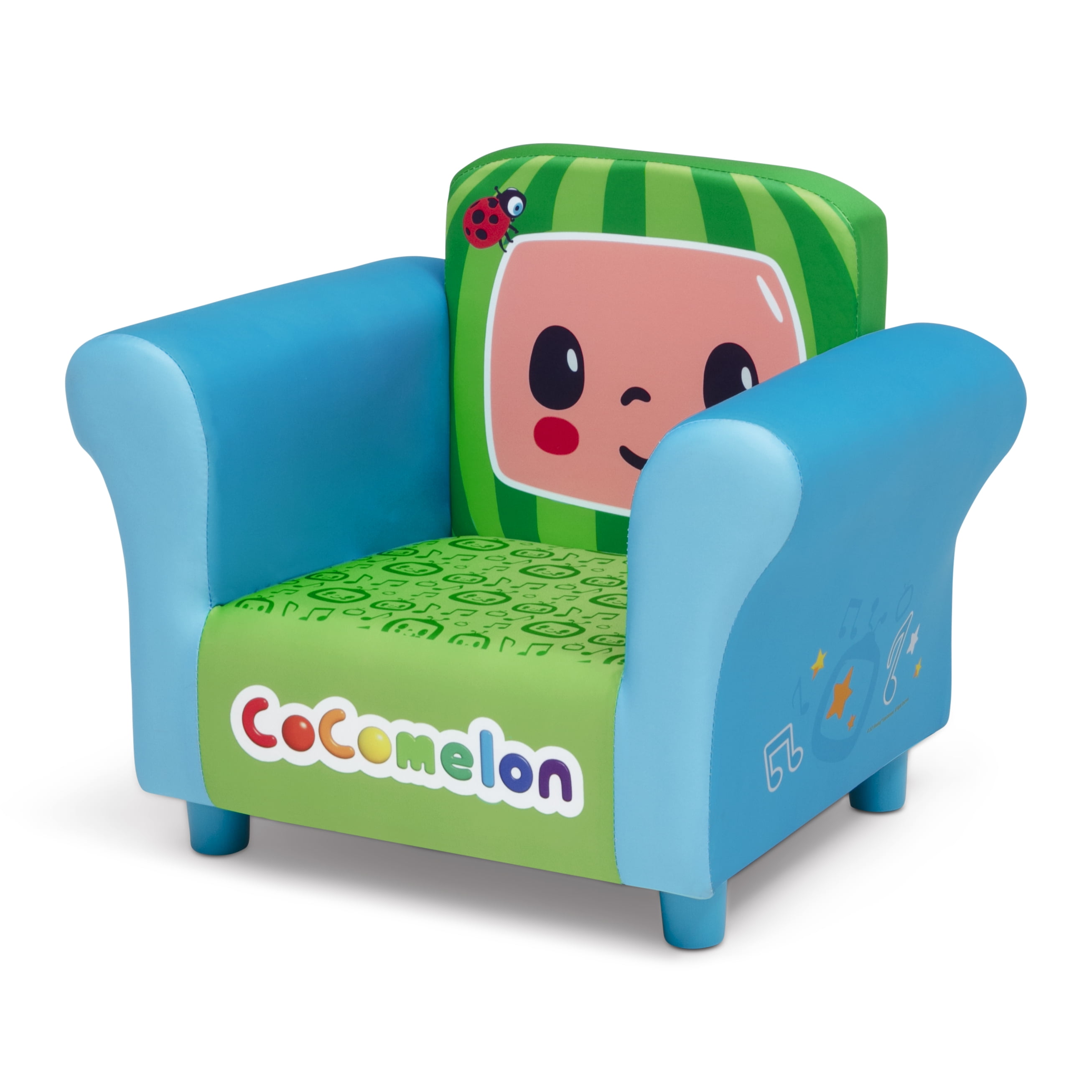 CoComelon Upholstered Chair by Delta Children, Blue/Green