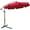 Red, variant on Outsunny 9FT Offset Hanging Patio Umbrella Cantilever Umbrella, White