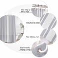 thumbnail image 6 of Light Grey Striped Waterproof Fabric Shower Curtain,White Simple Neutral Modern Waterproof Fabric Shower Curtain for Bathroom Curtains Bathtubs Hotel Shower Curtains with 12 Hooks Stall 48x72in, 6 of 8