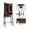 thumbnail image 4 of Wonline 3-Tier 24.8" x 11.8" x 70" Over-The-Toilet Storage Rack, Rustic Brown, 4 of 6