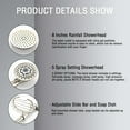 thumbnail image 5 of PROOX Shower System with 8" Rain Shower Head, 5-Function Handheld Shower, Adjustable Slide Bar, with Rough-in Valve, 5 of 8